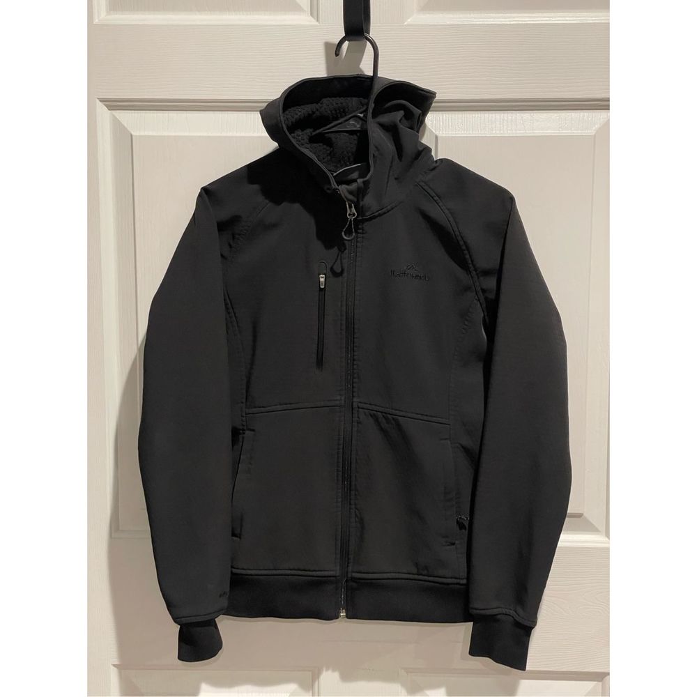 Kathmandu Black Full Zip Up Hooded Fleece Lined Women’s Jacket Size 8